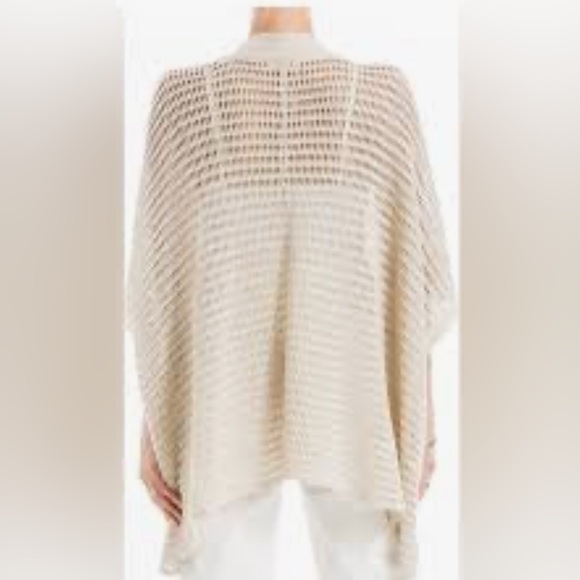 Max Studio Beige Open Weave Lightweight Cardigan NWT Size 2X - Picture 3 of 11